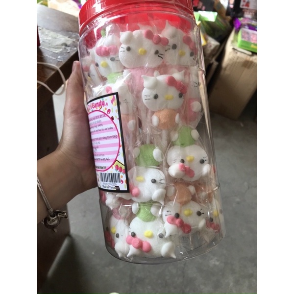 lọ 50 chiếc kẹo mút dẻo hình hello kitty