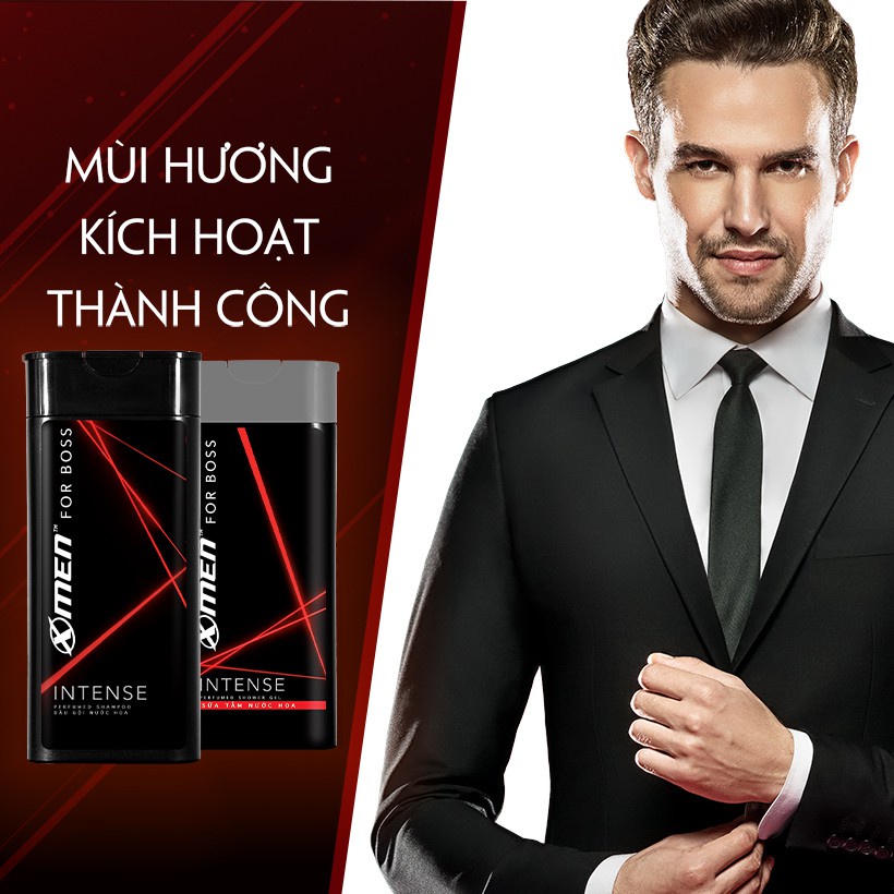 Combo Dầu gội X-Men for Boss Intense 380g + Sữa tắm X-Men for Boss Intense 380g