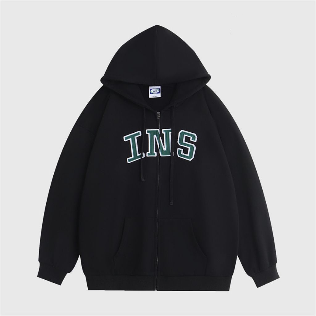 Áo hoodie nam nữ unisex UNICI áo khoác hoodie form rộng có khóa kéo thêu chữ trước ngực cực đẹp kiểu Hàn Quốc AN341