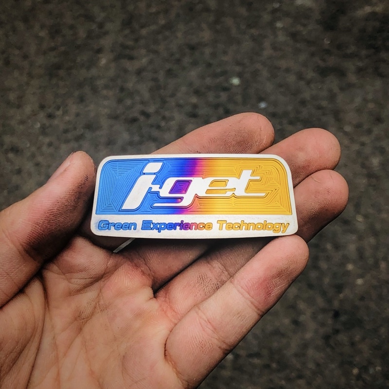 Tem Titan Logo I Get Dán Trang Trí Xe Máy Sẵn Keo 3M Đỏ