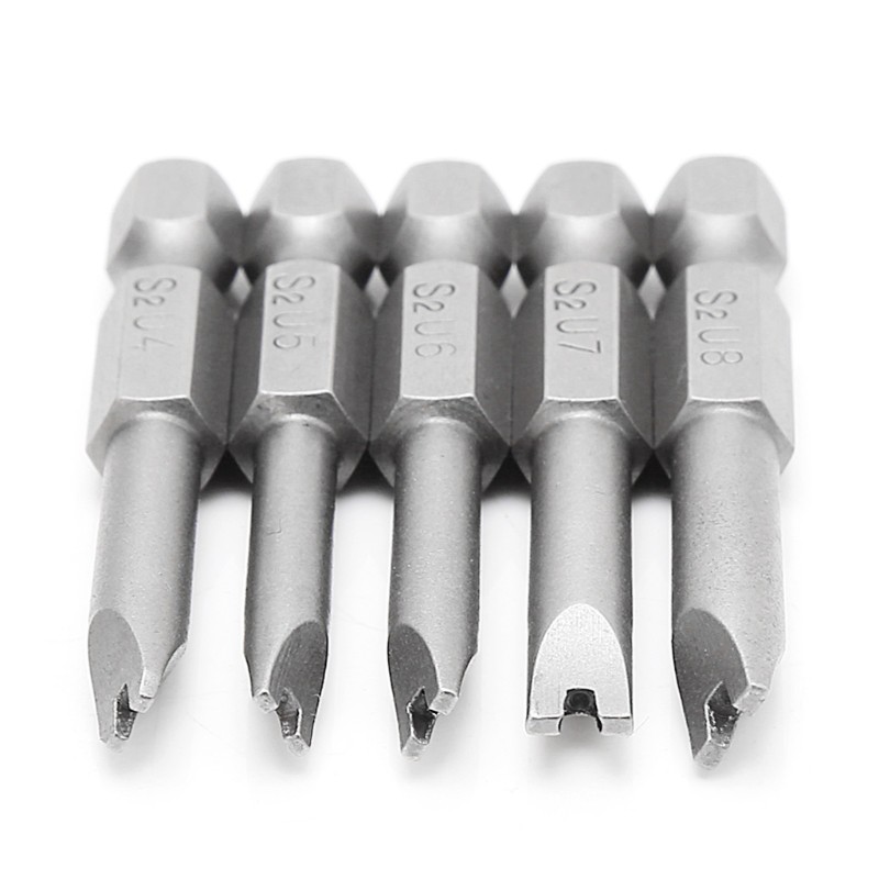 Bộ 5 tua vít đầu chữ U 1/ 4 inch S2 tiện dụng
