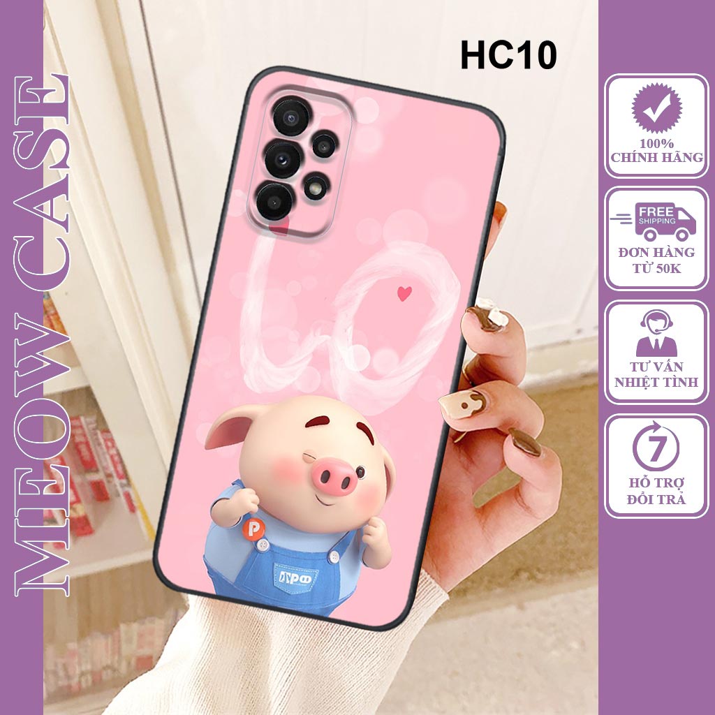 Ốp dẻo Samsung A13 4G, A23 4G, A33 5G, A53 5G, A73 5G in hình heo con dễ thương