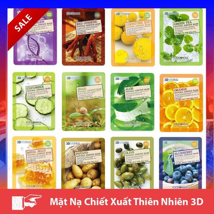 Mặt Nạ Chiết Xuất Thiên Nhiên 3D Foodaholic Hàn Quốc