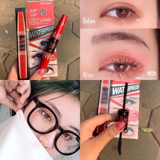 CHUỐT MI 2 ĐẦU SIVANNA SUPER MODEL 5X WATERPROOF MASCARA