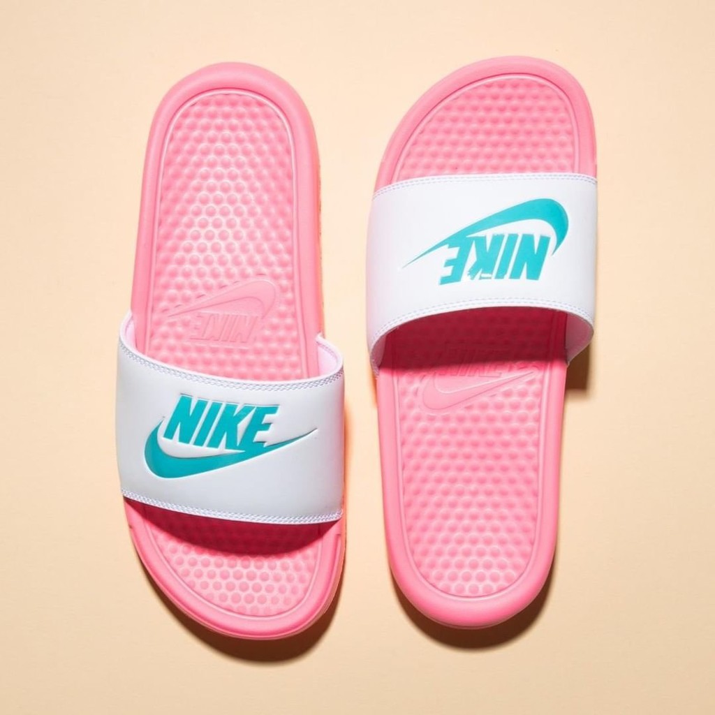 Dép Nữ Nike Benassi Hồng Trắng - 343881-616 [Chính Hãng]