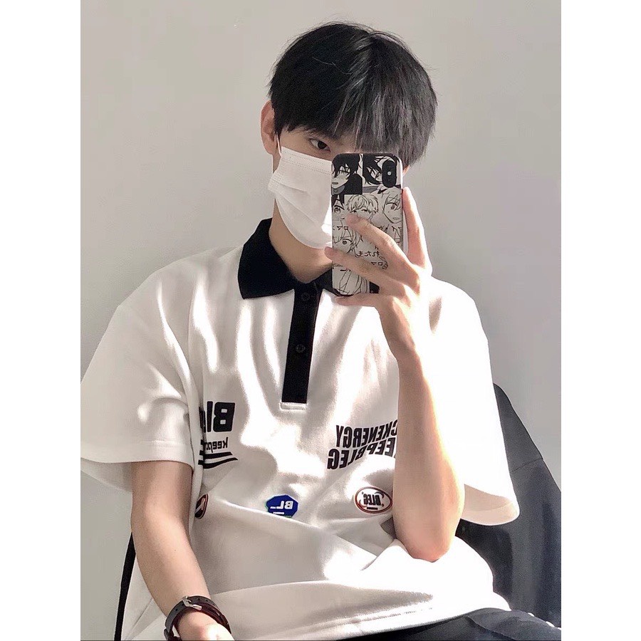 Áo Polo Blengcn Unisex Nam Nữ Trẻ Trung Cá Tính Mặc Đi Học Đi Chơi Phong Cách Hàn Quốc Mã 476