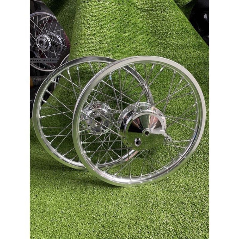 Bộ CDN wave và dream Trước Đĩa Sau Đùm căm osaka đùm crom niềng nhôm đen solute kèm má sau