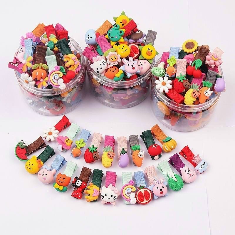 Hộp 22 Kẹp Tóc Nhiều Hình Đáng Yêu Cho Bé Gái #134