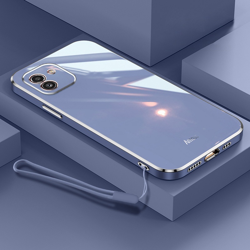Ốp Lưng Silicon Hình Camera Độc Đáo Cho Samsung Galaxy A02 A03 Kèm Dây Đeo