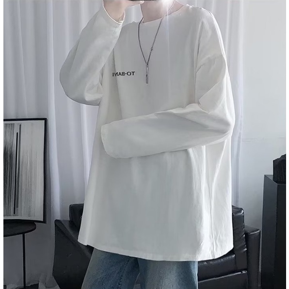Áo Thun Tay Dài Oversize Chất Liệu Cotton In Họa Tiết Chữ Thời Trang Mùa Hè Cho Nam Và Nữ SIze M-8XL
