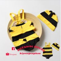 (Con ong/hồng hạc)[có nón] Đồ bơi cho bé
