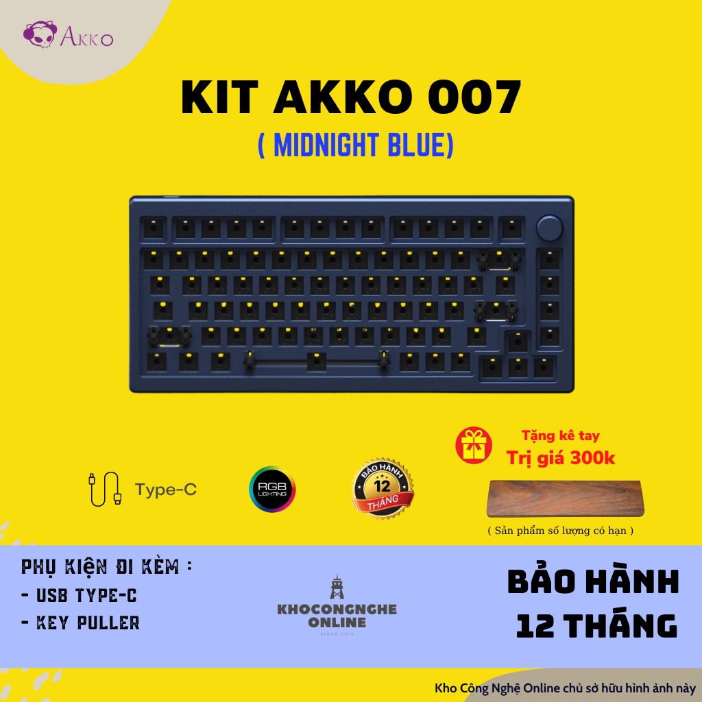 Kit bàn phím cơ AKKO Designer Studio MOD007 (Hotswap 5 pin / RGB / Foam tiêu âm / Gasket Mount)