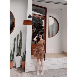 Váy liền nâu tây xinh xắn