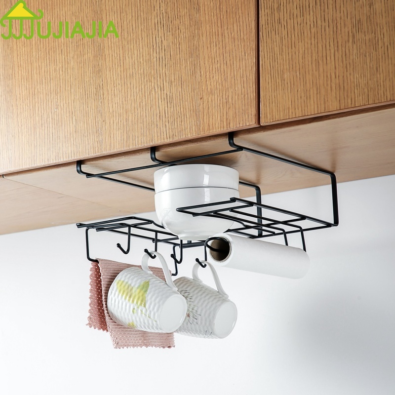 Giá Treo Đồ Gắn Tủ JUJIAJIA Bằng Sắt Đa Năng Cho Nhà Bếp