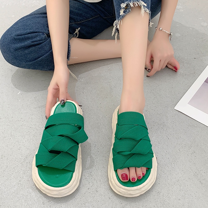 Dép Mũi Tròn Co Giãn Thời Trang Dành Cho Nữ