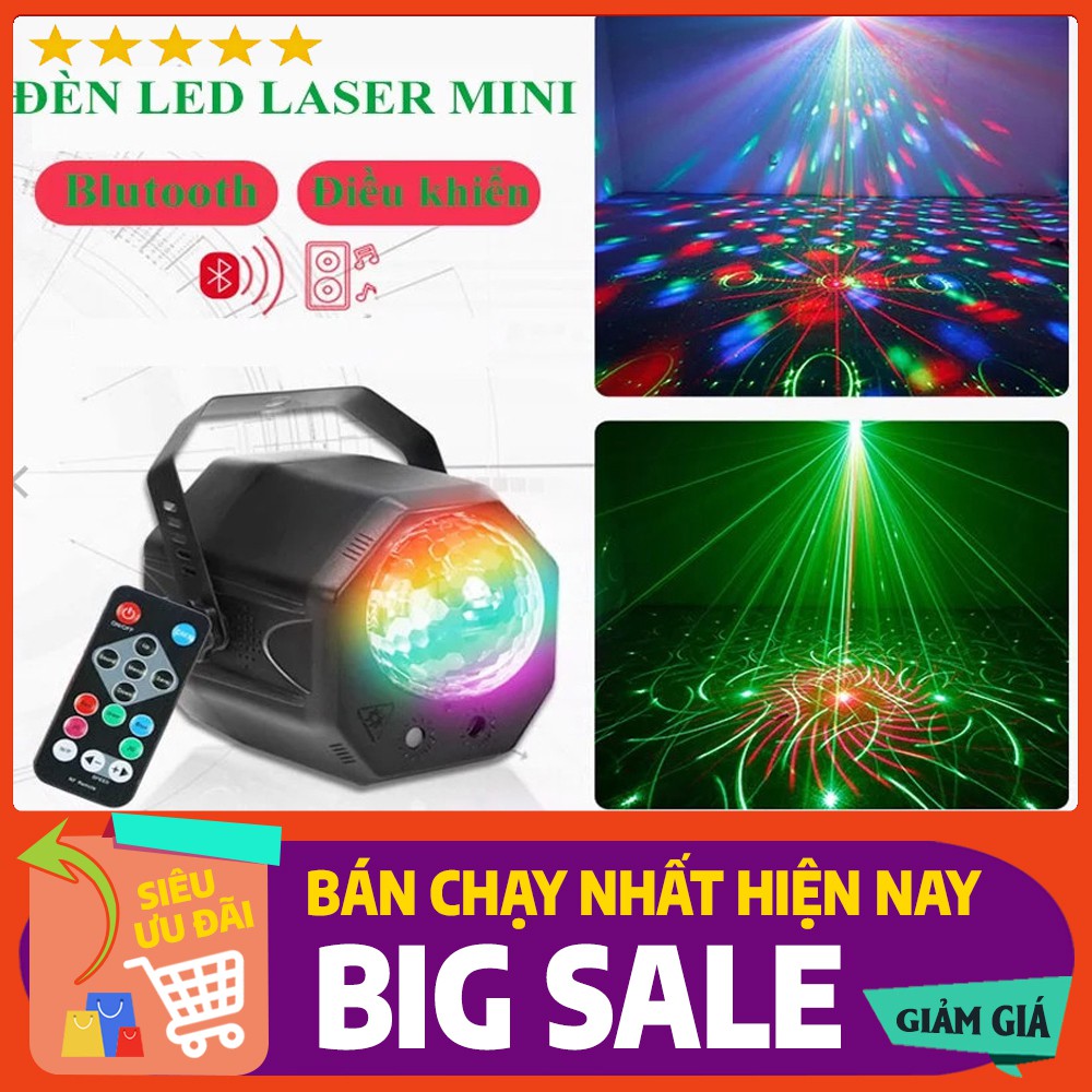 [ HÀNG CAO CẤP ]Đèn Laser Nấm Ma Thuật 2in1 Cảm Biến Theo Nhạc Quẩy Theo Phong Cách Bar Cực Mạnh