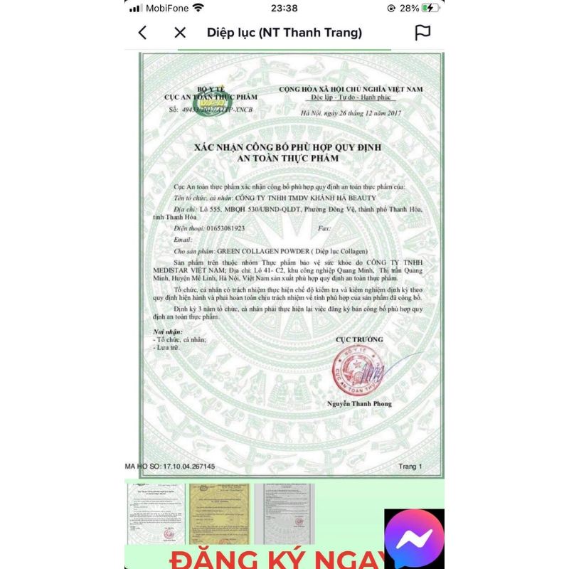 Diệp Lục Collagen Chính Hãng - Green Collagen date mới