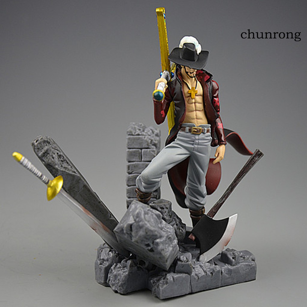 CR+Anime One Piece Hawk-Eye Dracule Mihawk Model Toys Ornaments Home Decoration