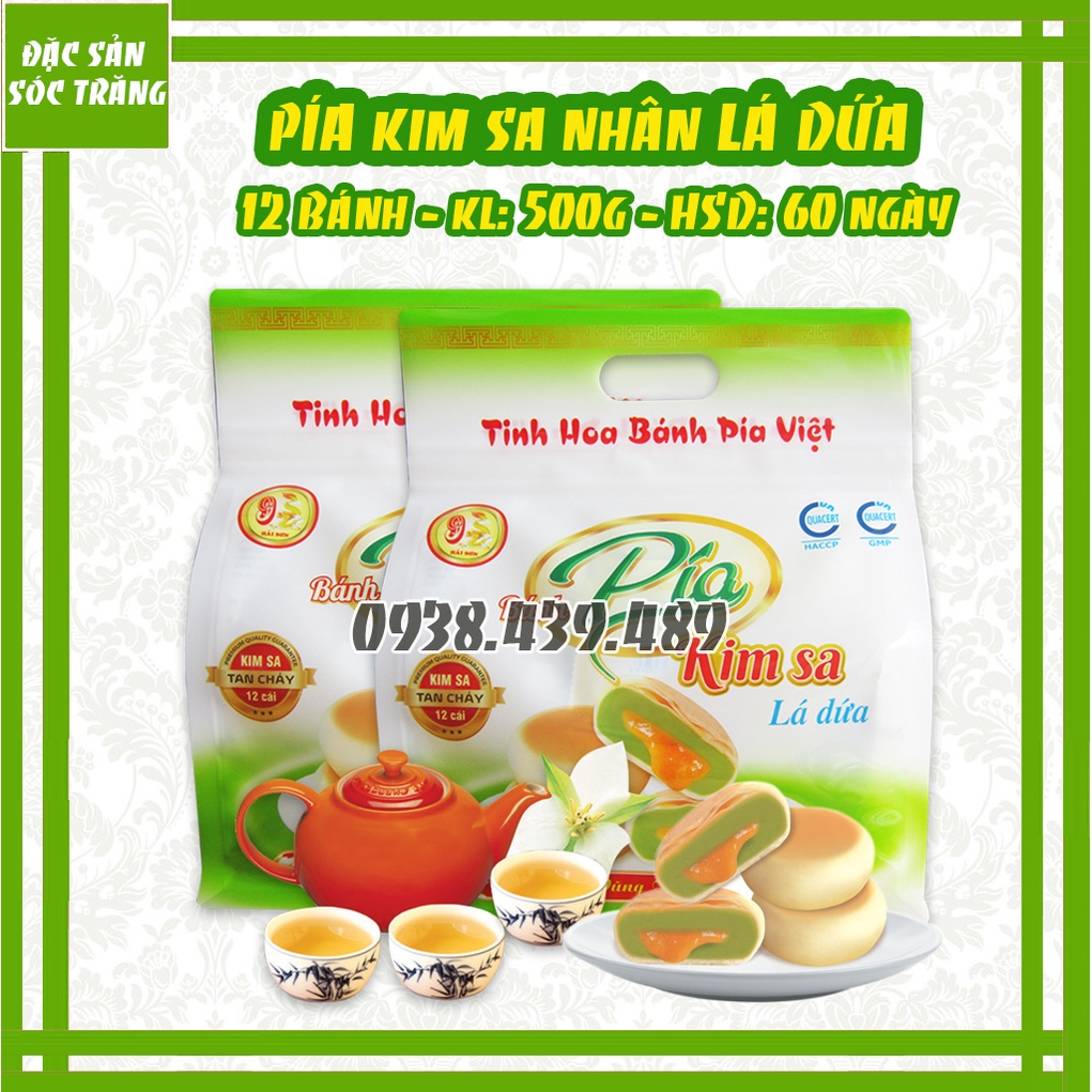 Bánh Pía Kim Sa Nhân Lá Dứa 500g