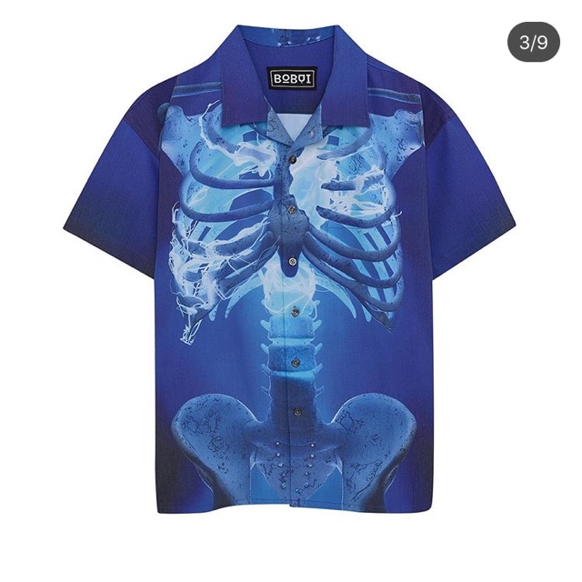 Sơ Mi Xương Xanh BOBUI size M