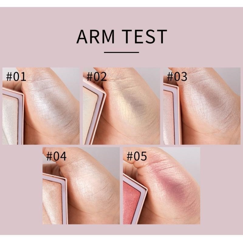 Bảng Phấn Bắt Sáng Tạo Khối Trang Điểm Mặt 5 Màu HANDAIYAN