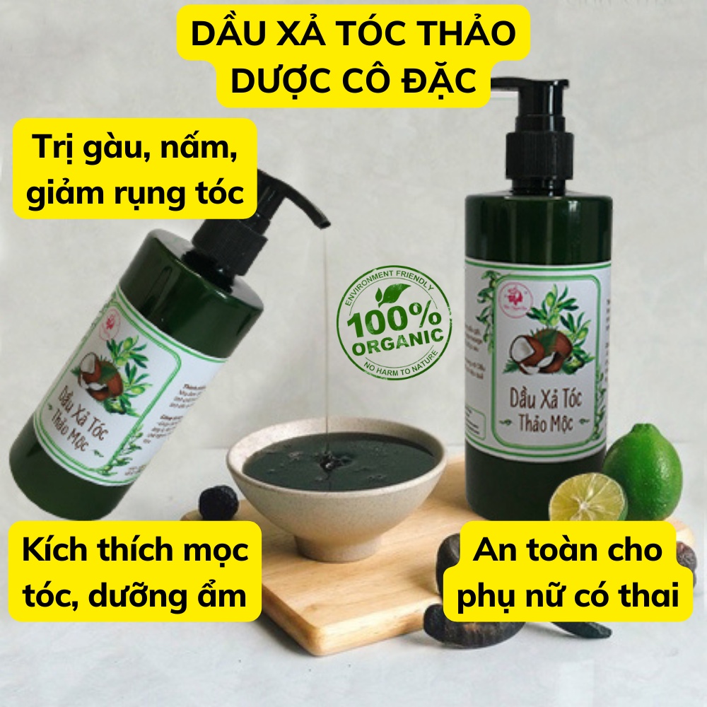 Dầu Xả Tóc Thảo Dược, Dầu Xả Thảo Mộc Giúp Tóc Mọc Đen Mượt Dày Óng Ả - AV12