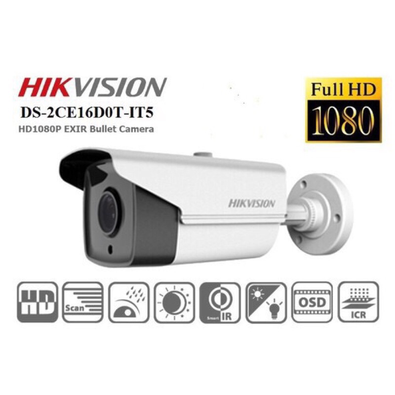 Camera ngoài trời HD-TVI Hikvison 2.0 megapixel DS-2CE16D0T-IT5