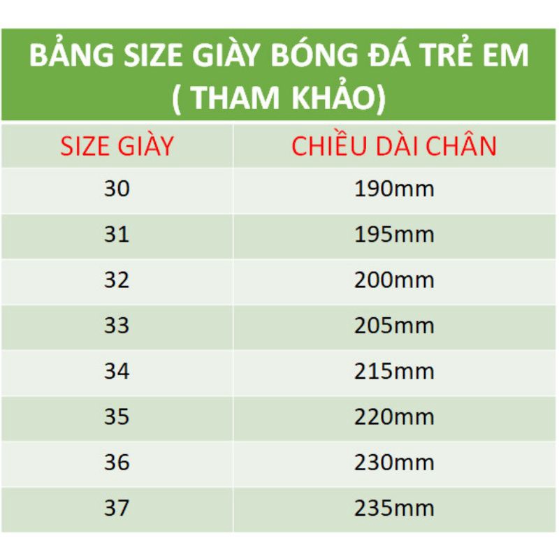 Giày bóng đá sân trẻ em sân cỏ nhân tạo CP đã khâu đế
