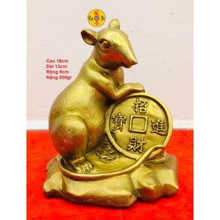 Thử Đắc Lộc - Chuột Đồng Vàng - Tượng Đồng Phong Thủy
