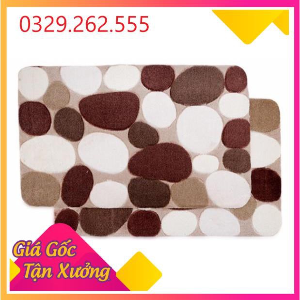 (Sale Khủng)  Hàng dầy đẹp - Thảm lau chân 3D đế cao su chống trơn 40x60cm