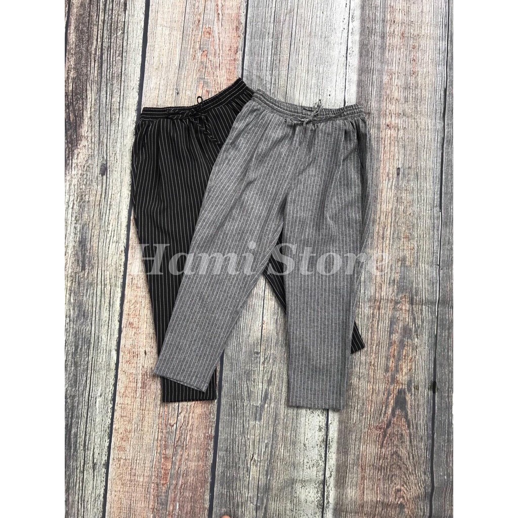 Quần baggy công sỏ kẻ sọc _ QUần tây chín tấc bigsize 82 cân_ QKS