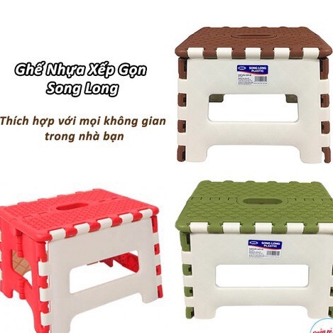 GHẾ GẤP GỌN NHỰA SONG LONG TO CAO CẤP NHỰA PP BỀN BỈ TIỆN LỢI