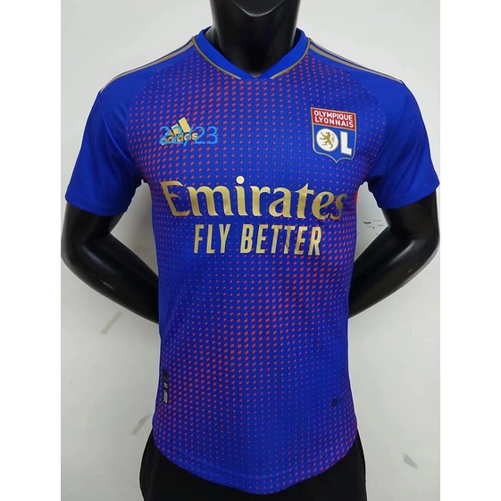 Áo Thun Đá Banh Số 1 Lyon 2nd Sân Khách 22/23 Ligue Size s-2xl
