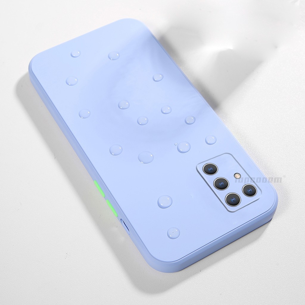 Ốp điện thoại silicone mềm khung vuông màu trơn cao cấp cho Samsung Galaxy A51 A71 A31 A21S A02S A12