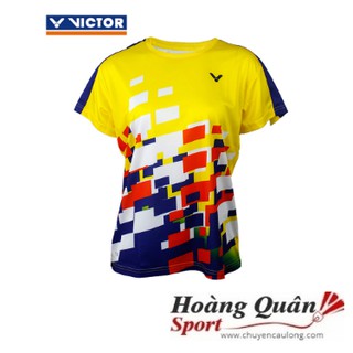 Áo cầu lông nữ Victor 1120 ( vàng - đỏ )