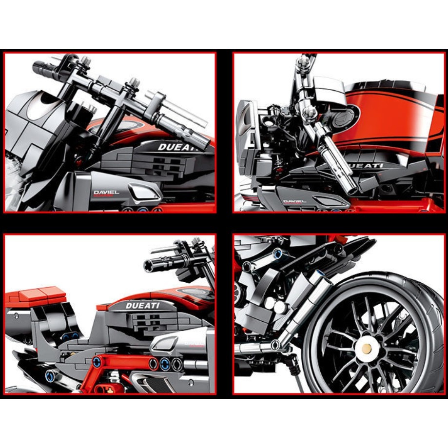 ĐỒ CHƠI BỘ XẾP HÌNH Mô Hinh XE MÁY PHÂN KHỐI LỚN DUCATI