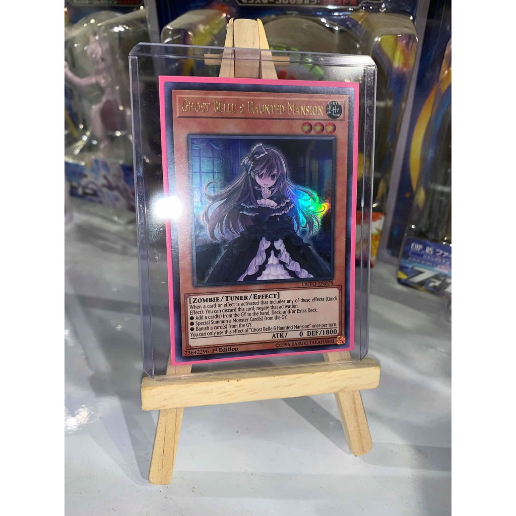 Lá bài thẻ bài Yugioh Ghost Belle &amp; Haunted Mansion - Ultra Rare - Tặng bọc bài nhựa bảo quản