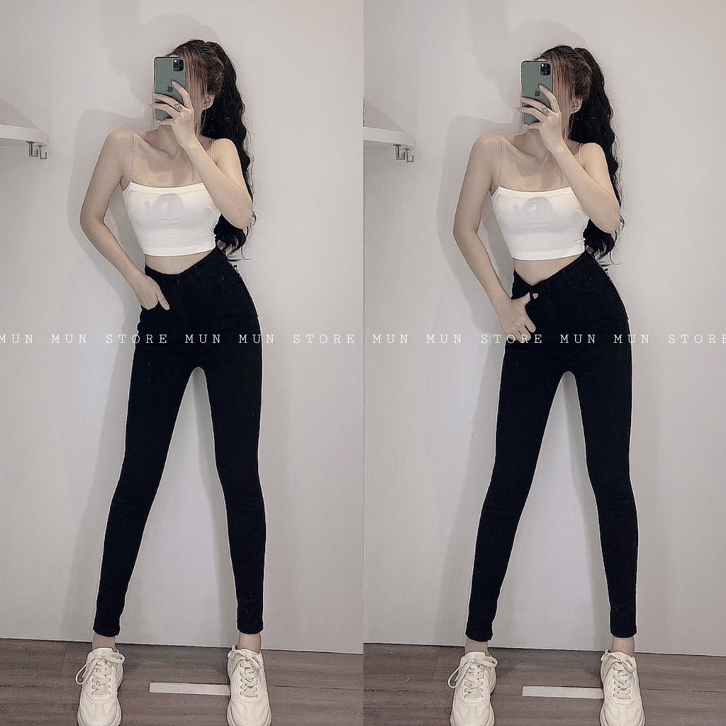 [𝐅𝐫𝐞𝐞 𝐒𝐡𝐢𝐩]Quần Jean Nữ xước MunMunStore Sang Chảnh Dáng Ôm Lưng Cao Tôn Dáng Có Túi mềm mại - co giãn tốt8533