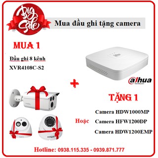 Mua đầu ghi hình 8 kênh dahua xvr4108c-s2 tặng camera hac-hfw1200dp