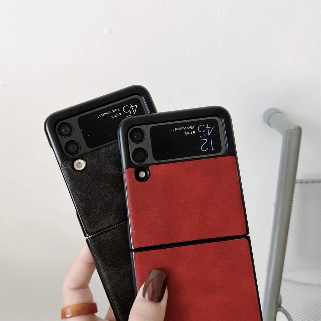 Samsung Galaxy Z Flip 3 5G Leather Case Samsung Z Flip3 Fold3 Flip Cover