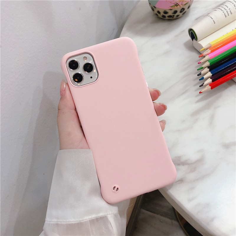 Ốp Lưng Cứng Không Khung Viền Màu Trơn Cho Iphone 12 Mini Pro Max 11 Pro Max Xr Xs Max 6 7 8 Plus