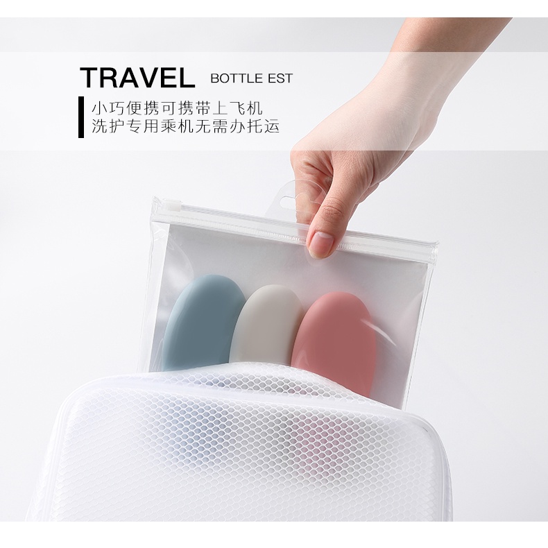 Set 3 Chai Chiết Sữa Tắm Du Lịch Màu Pastel