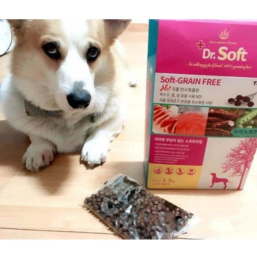 [Gói 100g] Thức ăn hạt mềm cho chó trên 2 tháng tuổi Duck Grain free Hàn Quốc - Jpet