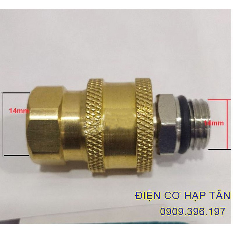 BỘ KHỚP NỐI NHANH REN 14MM CHO MÁY RỬA XE