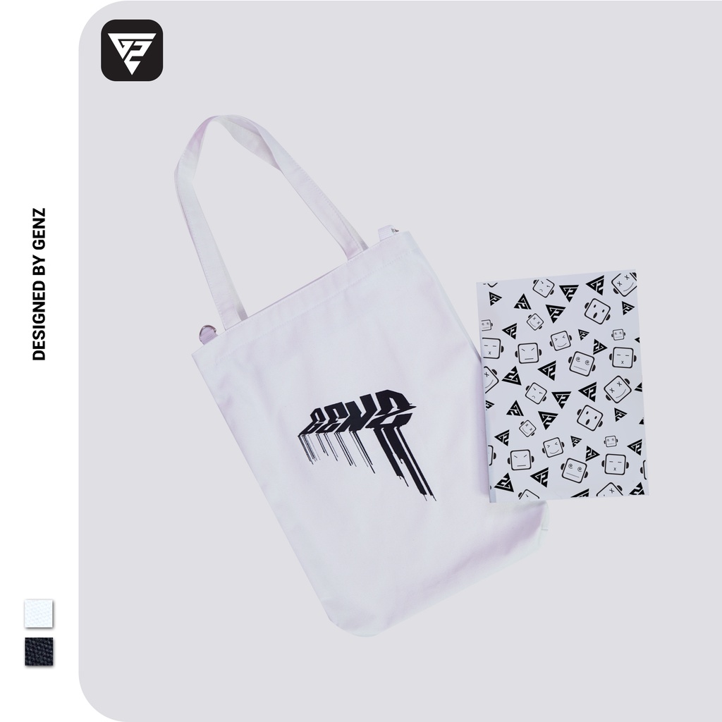 Túi tote GENZ vải canvas ulzzang unisex in logo ZB007