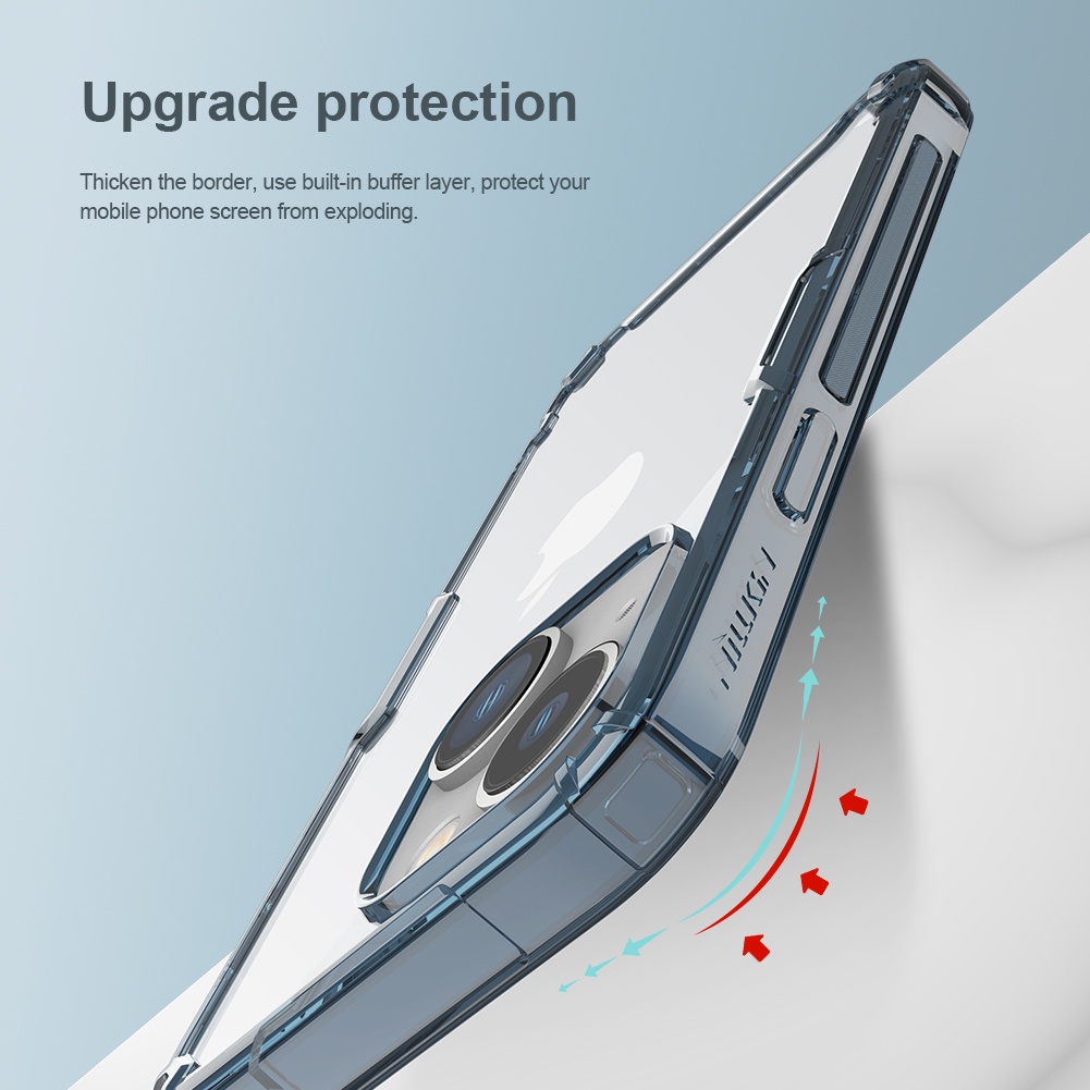 Ốp điện thoại NILLKIN bằng TPU dẻo trong suốt siêu mỏng có túi khí chống sốc thích hợp cho iPhone 14