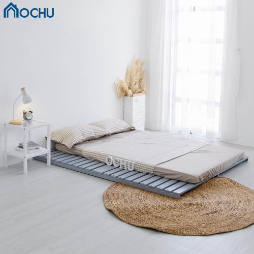 Giường ngủ Pallet gỗ thông OCHU lắp ráp gấp xếp gọn NANCY BED - GREY Nội thất thông minh phong cách Hàn Quốc