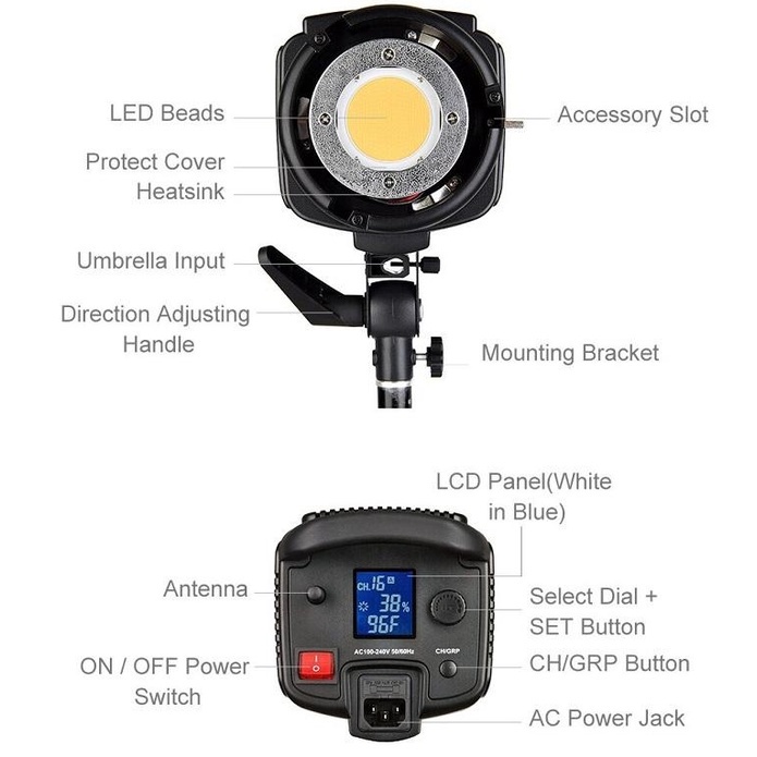 Bộ 2 đèn led Godox SL100W