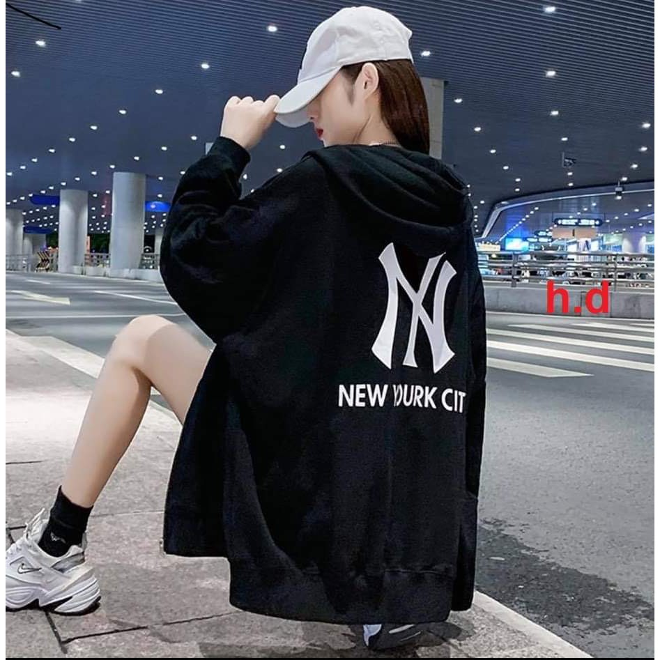 Áo khoác nỉ khóa New Durk City in lưng HARIQUEEN