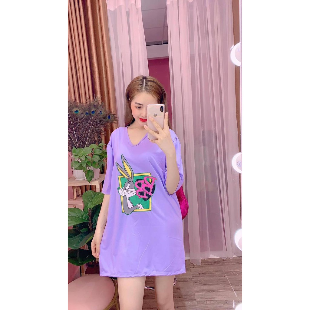 Áo giấu quần Babydoll Freesize mẫu Thỏ nhiều màu